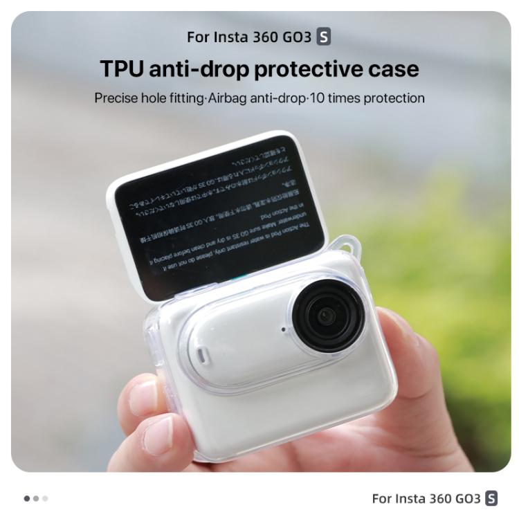 For Insta360 GO 3S Body Soft TPU Protective Case with Lens Cover(Transparent) by bashfashion