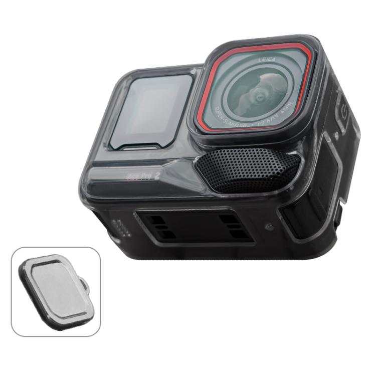 For Insta360 Ace / Ace Pro / Pro 2 Body Soft TPU Protective Case with Lens Cover(Ink Grey) by bashfashion