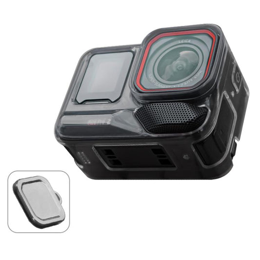 For Insta360 Ace / Ace Pro / Pro 2 Body Soft TPU Protective Case with Lens Cover(Ink Grey) by bashfashion