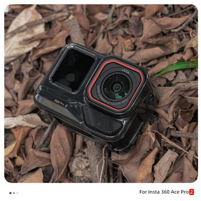 For Insta360 Ace / Ace Pro / Pro 2 Body Soft TPU Protective Case with Lens Cover(Ink Grey) by bashfashion