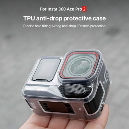 For Insta360 Ace / Ace Pro / Pro 2 Body Soft TPU Protective Case with Lens Cover(Transparent) by bashfashion
