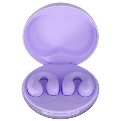F13 Ear-Hook Noise Reduction 13mm Moving Coil HIFI BT 5.4 Wireless Earphones(Purple) by bashfashion