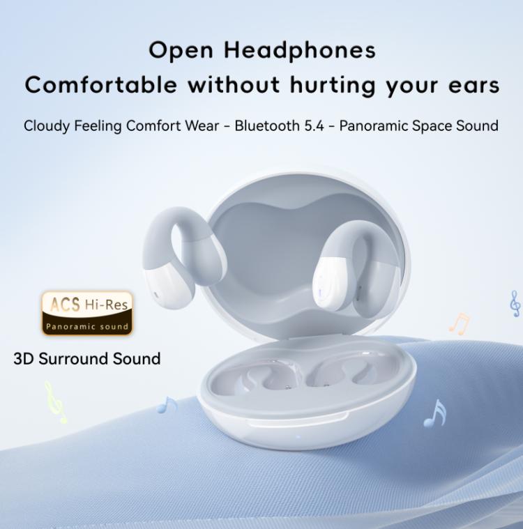 F13 Ear-Hook Noise Reduction 13mm Moving Coil HIFI BT 5.4 Wireless Earphones(Purple) by bashfashion