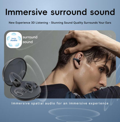 F13 Ear-Hook Noise Reduction 13mm Moving Coil HIFI BT 5.4 Wireless Earphones(White) by bashfashion