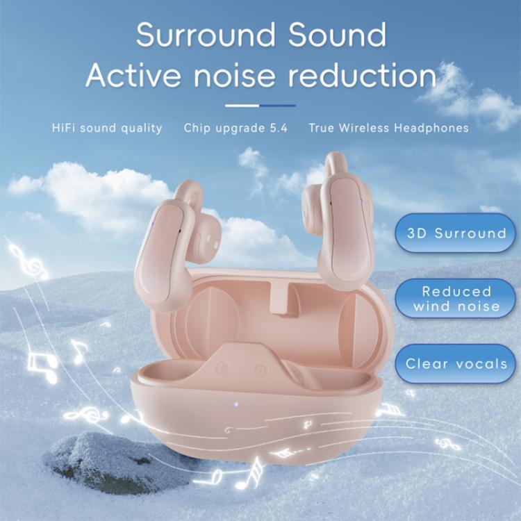 F18 Ear-Hook ANC Noise Reduction Air Conduction HIFI BT 5.4 Wireless Earphones(Black) by bashfashion