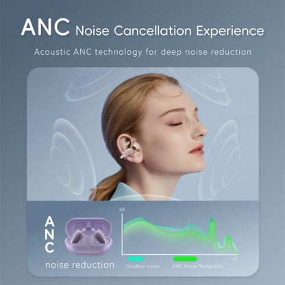 F18 Ear-Hook ANC Noise Reduction Air Conduction HIFI BT 5.4 Wireless Earphones(Black) by bashfashion