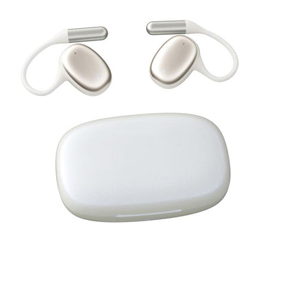F20 Ear-Hook ANC Noise Reduction BT 5.4 IPX5 Wireless Earphones(Cream Skin) by bashfashion