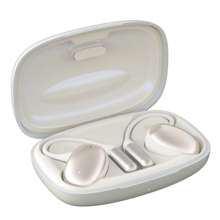F20 Ear-Hook ANC Noise Reduction BT 5.4 IPX5 Wireless Earphones(Cream Skin) by bashfashion