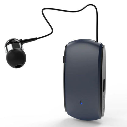 K68 Card Business Collar Clip Type Single Ear Bluetooth Earphones(Blue) by bashfashion