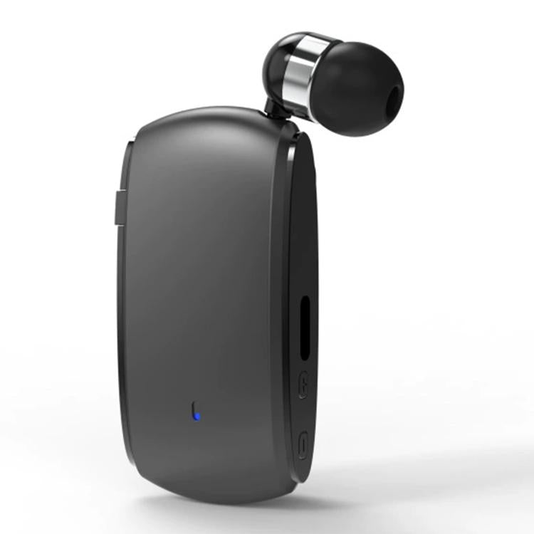 K68 Card Business Collar Clip Type Single Ear Bluetooth Earphones(Black) by bashfashion