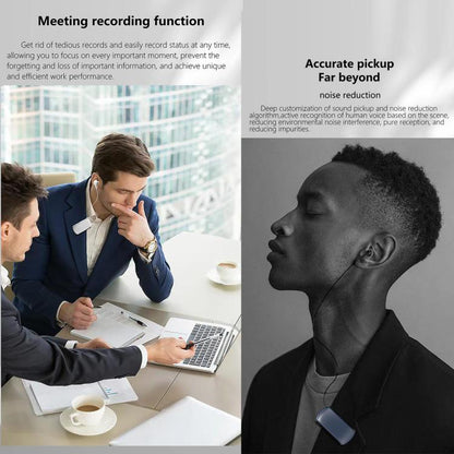 K68 Card Business Collar Clip Type Single Ear Bluetooth Earphones(White) by bashfashion