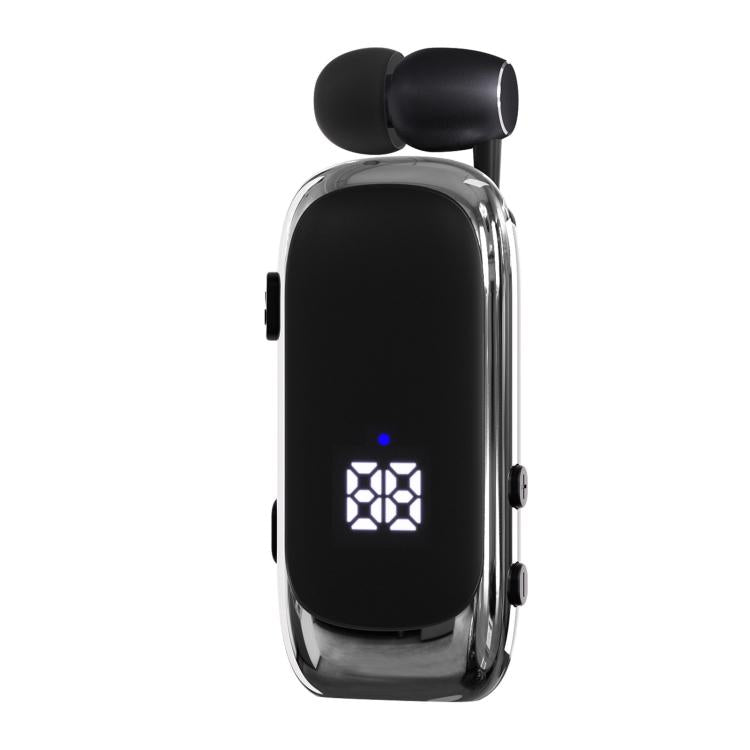 K88 Business Lavalier Single Ear Bluetooth Earphones(Black Silver) by bashfashion