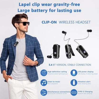 K88 Business Lavalier Single Ear Bluetooth Earphones(Black) by bashfashion