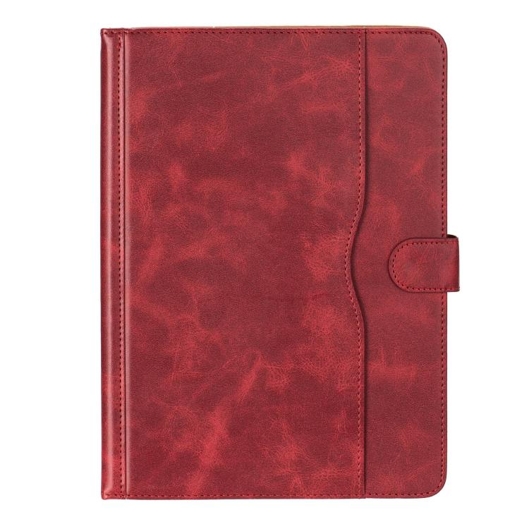 7-8 inch Two-Color Cowhide Leather Tablet Case(Wine Red) by bashfashion