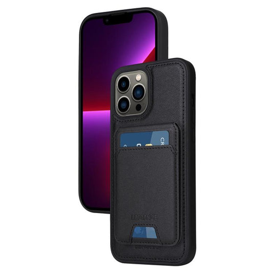 For iPhone 13 Pro Max BETOPNICE Vertical Flip Detachable MagSafe Wallet Phone Case(Black) by BETOPNICE