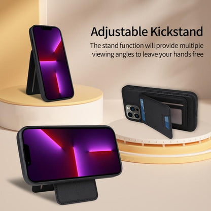 For iPhone 13 Pro Max BETOPNICE Vertical Flip Detachable MagSafe Wallet Phone Case(Black) by BETOPNICE