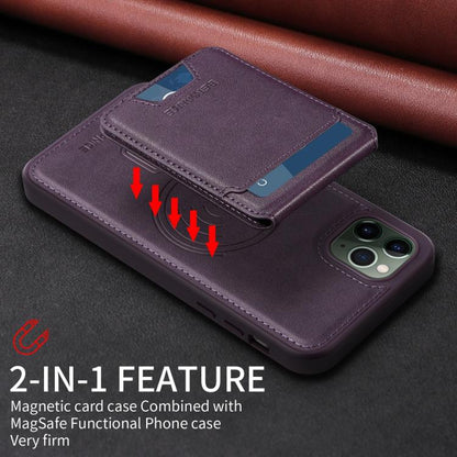 For iPhone 11 Pro Max BETOPNICE Vertical Flip Detachable MagSafe Wallet Phone Case(Purple) by BETOPNICE