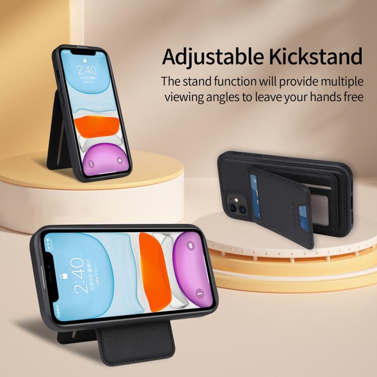 For iPhone 11 BETOPNICE Vertical Flip Detachable MagSafe Wallet Phone Case(Black) by BETOPNICE