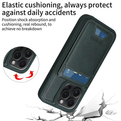 For iPhone 15 Pro BETOPNICE Vertical Flip Detachable MagSafe Wallet Phone Case(Green) by BETOPNICE