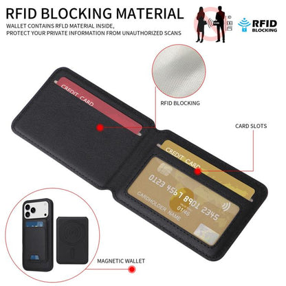 For iPhone 17 Pro Max BETOPNICE Vertical Flip Detachable MagSafe Wallet Phone Case(Black) by BETOPNICE