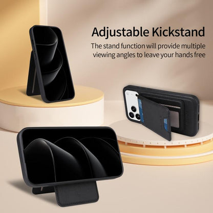 For iPhone 17 Pro Max BETOPNICE Vertical Flip Detachable MagSafe Wallet Phone Case(Black) by BETOPNICE