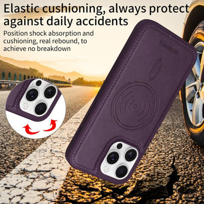 For iPhone 16 Pro Max BETOPNICE Horizontal Flip Detachable MagSafe Wallet Phone Case(Purple) by BETOPNICE