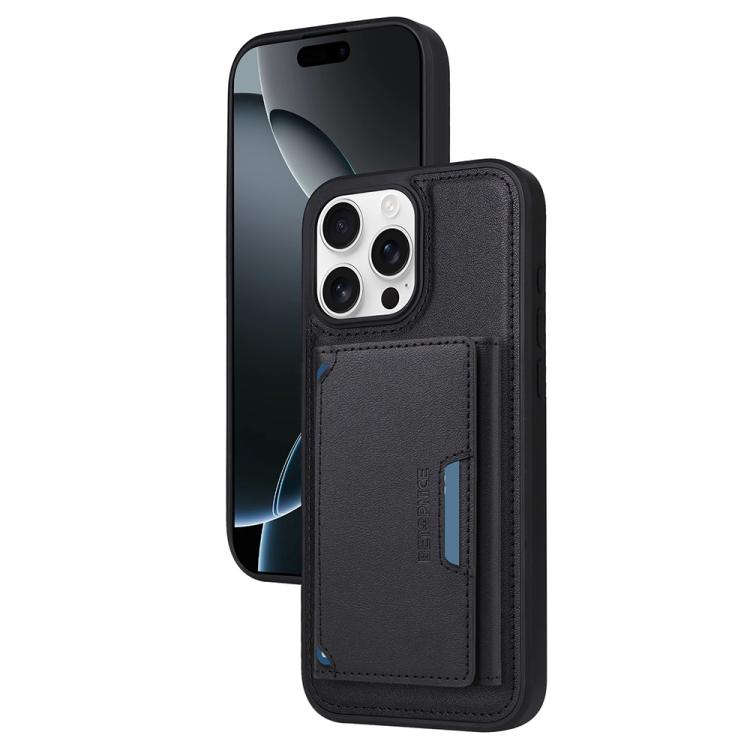 For iPhone 16 Pro Max BETOPNICE Horizontal Flip Detachable MagSafe Wallet Phone Case(Black) by BETOPNICE