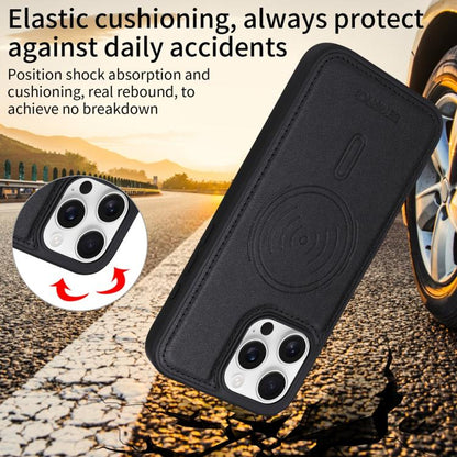 For iPhone 16 Pro Max BETOPNICE Horizontal Flip Detachable MagSafe Wallet Phone Case(Black) by BETOPNICE