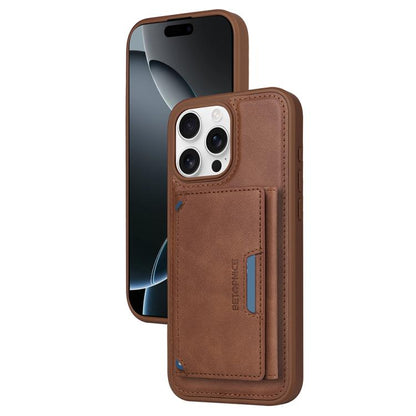 For iPhone 16 Pro Max BETOPNICE Horizontal Flip Detachable MagSafe Wallet Phone Case(Brown) by BETOPNICE