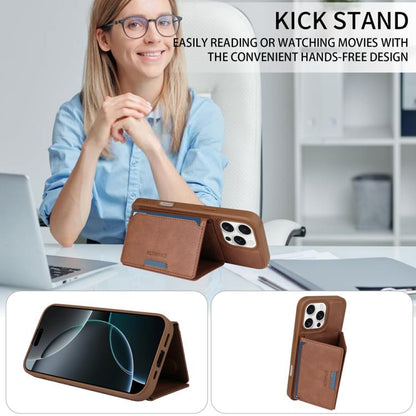 For iPhone 16 Pro Max BETOPNICE Horizontal Flip Detachable MagSafe Wallet Phone Case(Brown) by BETOPNICE