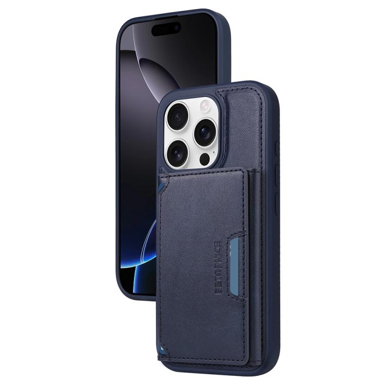 For iPhone 16 Pro BETOPNICE Horizontal Flip Detachable MagSafe Wallet Phone Case(Blue) by BETOPNICE