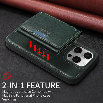 For iPhone 16 Pro BETOPNICE Horizontal Flip Detachable MagSafe Wallet Phone Case(Green) by BETOPNICE