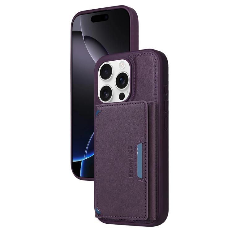 For iPhone 16 Pro BETOPNICE Horizontal Flip Detachable MagSafe Wallet Phone Case(Purple) by BETOPNICE