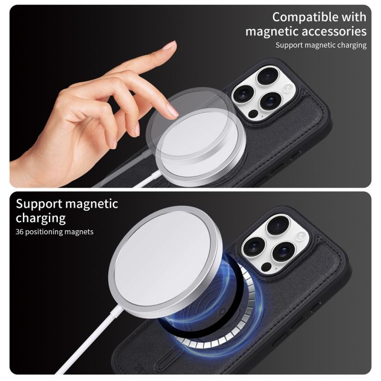 For iPhone 16 Pro BETOPNICE Horizontal Flip Detachable MagSafe Wallet Phone Case(Black) by BETOPNICE