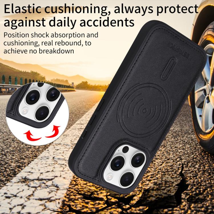 For iPhone 16 Pro BETOPNICE Horizontal Flip Detachable MagSafe Wallet Phone Case(Black) by BETOPNICE