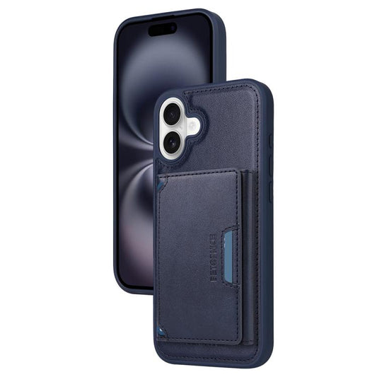 For iPhone 16 Plus BETOPNICE Horizontal Flip Detachable MagSafe Wallet Phone Case(Blue) by BETOPNICE