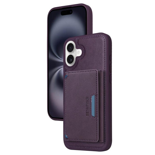For iPhone 16 Plus BETOPNICE Horizontal Flip Detachable MagSafe Wallet Phone Case(Purple) by BETOPNICE