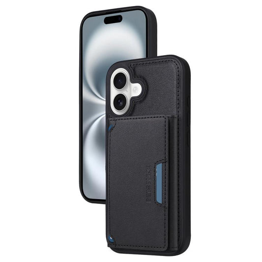 For iPhone 16 BETOPNICE Horizontal Flip Detachable MagSafe Wallet Phone Case(Black) by BETOPNICE