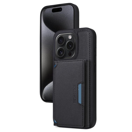 For iPhone 15 Pro BETOPNICE Horizontal Flip Detachable MagSafe Wallet Phone Case(Black) by BETOPNICE