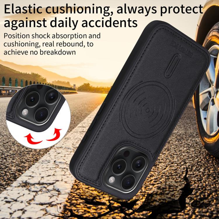 For iPhone 15 Pro BETOPNICE Horizontal Flip Detachable MagSafe Wallet Phone Case(Black) by BETOPNICE