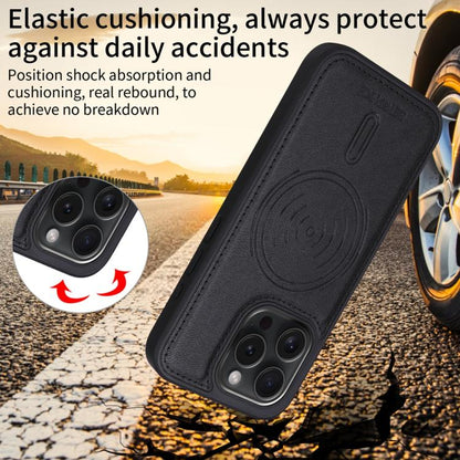 For iPhone 15 Pro BETOPNICE Horizontal Flip Detachable MagSafe Wallet Phone Case(Black) by BETOPNICE