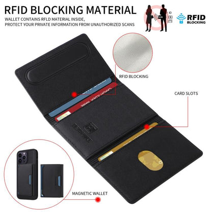 For iPhone 14 Pro Max BETOPNICE Horizontal Flip Detachable MagSafe Wallet Phone Case(Black) by BETOPNICE