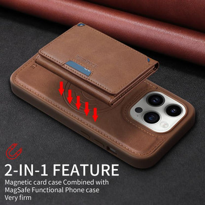 For iPhone 14 Pro BETOPNICE Horizontal Flip Detachable MagSafe Wallet Phone Case(Brown) by BETOPNICE