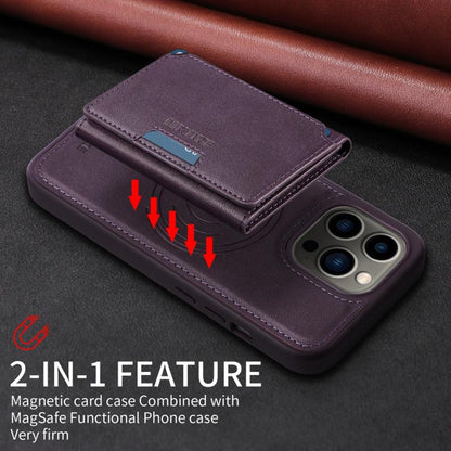 For iPhone 13 Pro BETOPNICE Horizontal Flip Detachable MagSafe Wallet Phone Case(Purple) by BETOPNICE