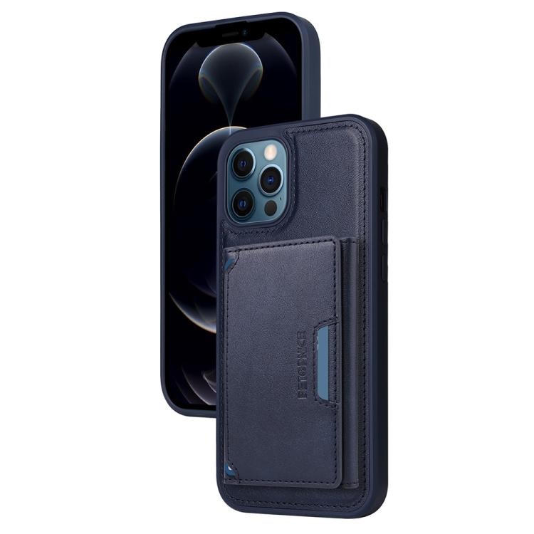 For iPhone 12 Pro Max BETOPNICE Horizontal Flip Detachable MagSafe Wallet Phone Case(Blue) by BETOPNICE