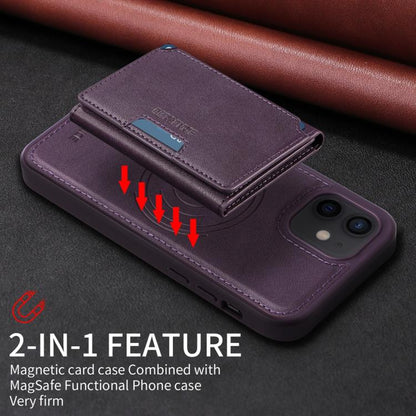 For iPhone 12 / 12 Pro BETOPNICE Horizontal Flip Detachable MagSafe Wallet Phone Case(Purple) by BETOPNICE
