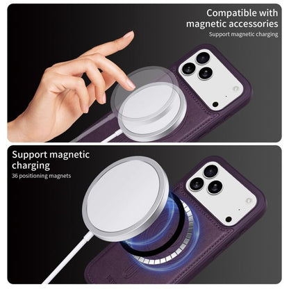 For iPhone 17 Pro Max BETOPNICE Horizontal Flip Detachable MagSafe Wallet Phone Case(Purple) by BETOPNICE