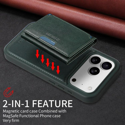 For iPhone 17 Pro BETOPNICE Horizontal Flip Detachable MagSafe Wallet Phone Case(Green) by BETOPNICE