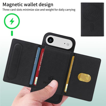 For iPhone Air BETOPNICE Horizontal Flip Detachable MagSafe Wallet Phone Case(Black) by BETOPNICE