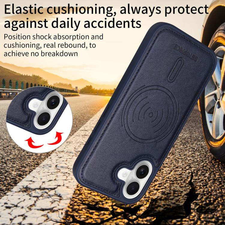 For iPhone 17 BETOPNICE Horizontal Flip Detachable MagSafe Wallet Phone Case(Blue) by BETOPNICE